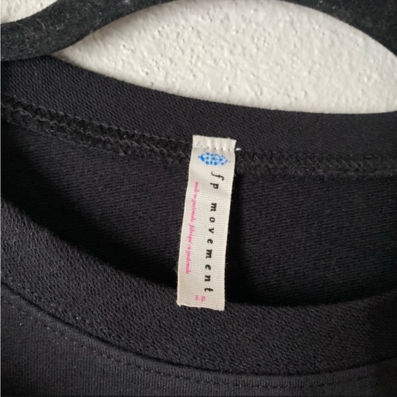 Free People black Sunny Set crop lounge set S New With Tags - Picture 6 of 11